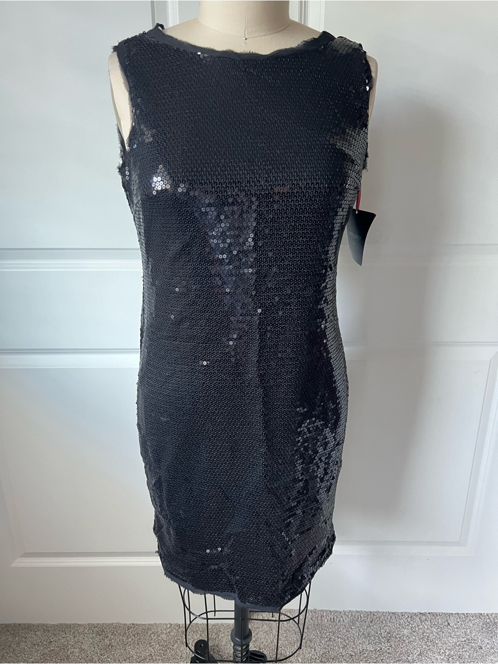 Cynthia Rowley Black Sequin Mini Dress